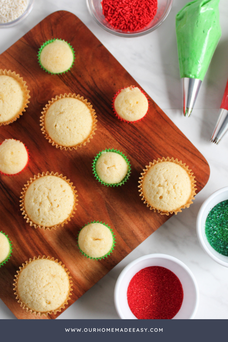 Christmas Cupcakes Frosting with kids