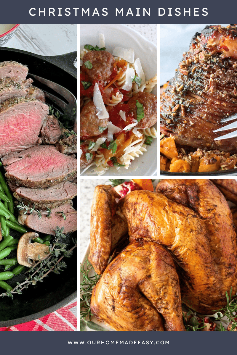 Christmas Dinner Potluck Main dishes Collage