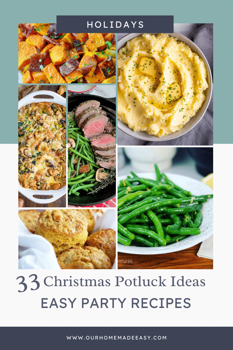 Christmas Dinner Potluck Recipes Collage