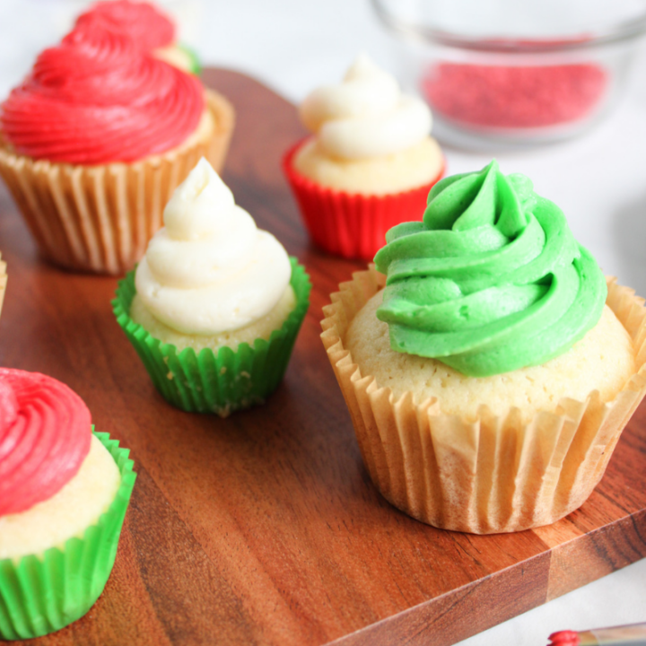 Vanilla Christmas Cupcakes (Perfect for Kids)