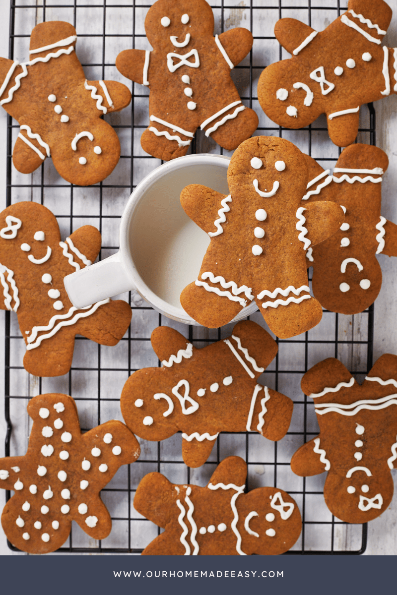 Gingerbread man with coffee cup