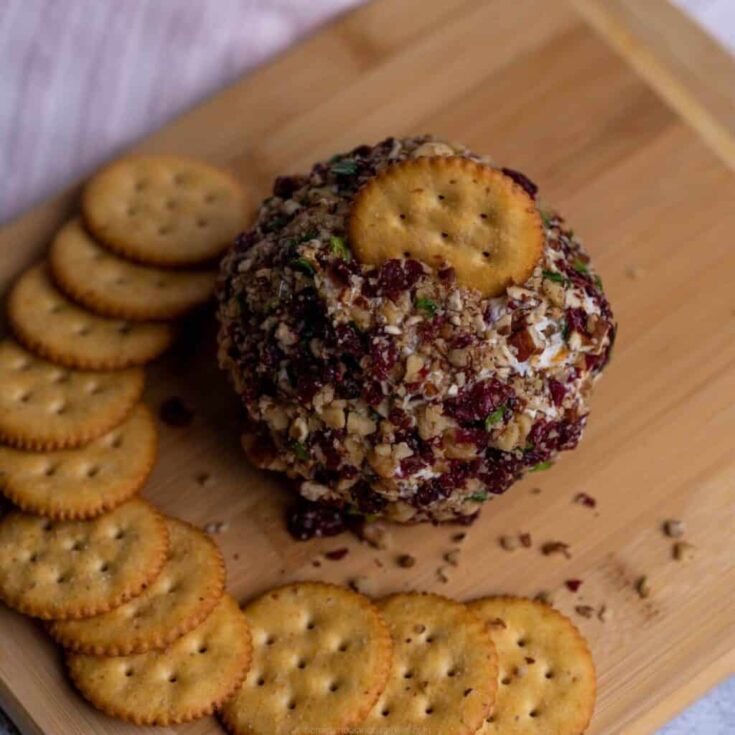 Image for Cranberry Pecan Cheese Ball Recipe with Dried Cranberries