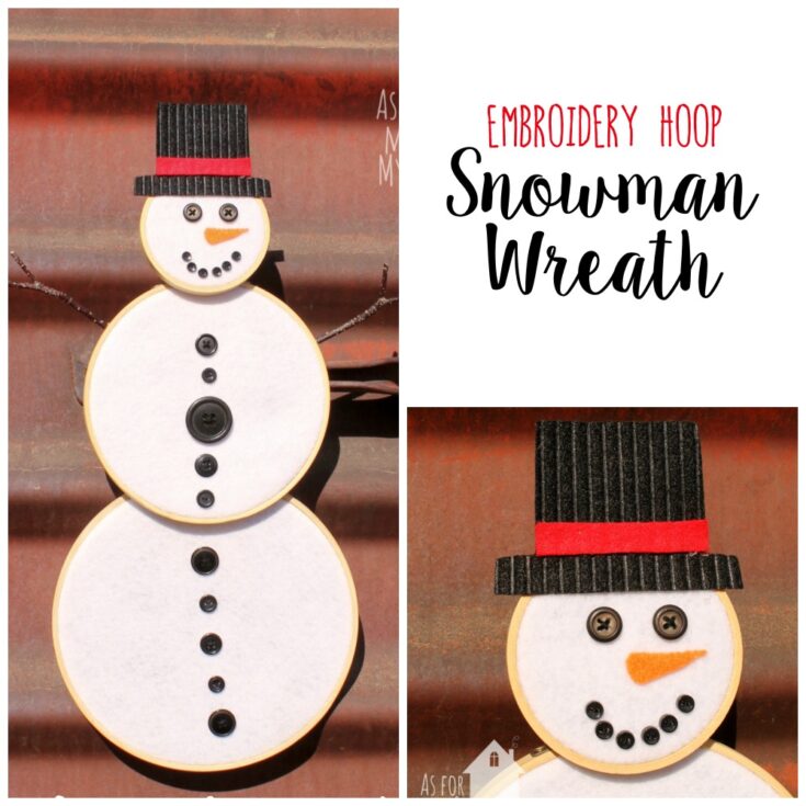 Image for Embroidery Hoop Snowman Wreath