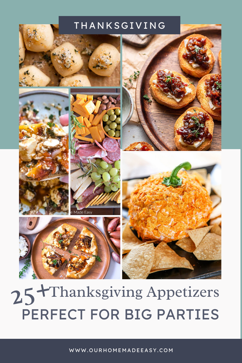 Thanksgiving Potluck Appetizers Collage