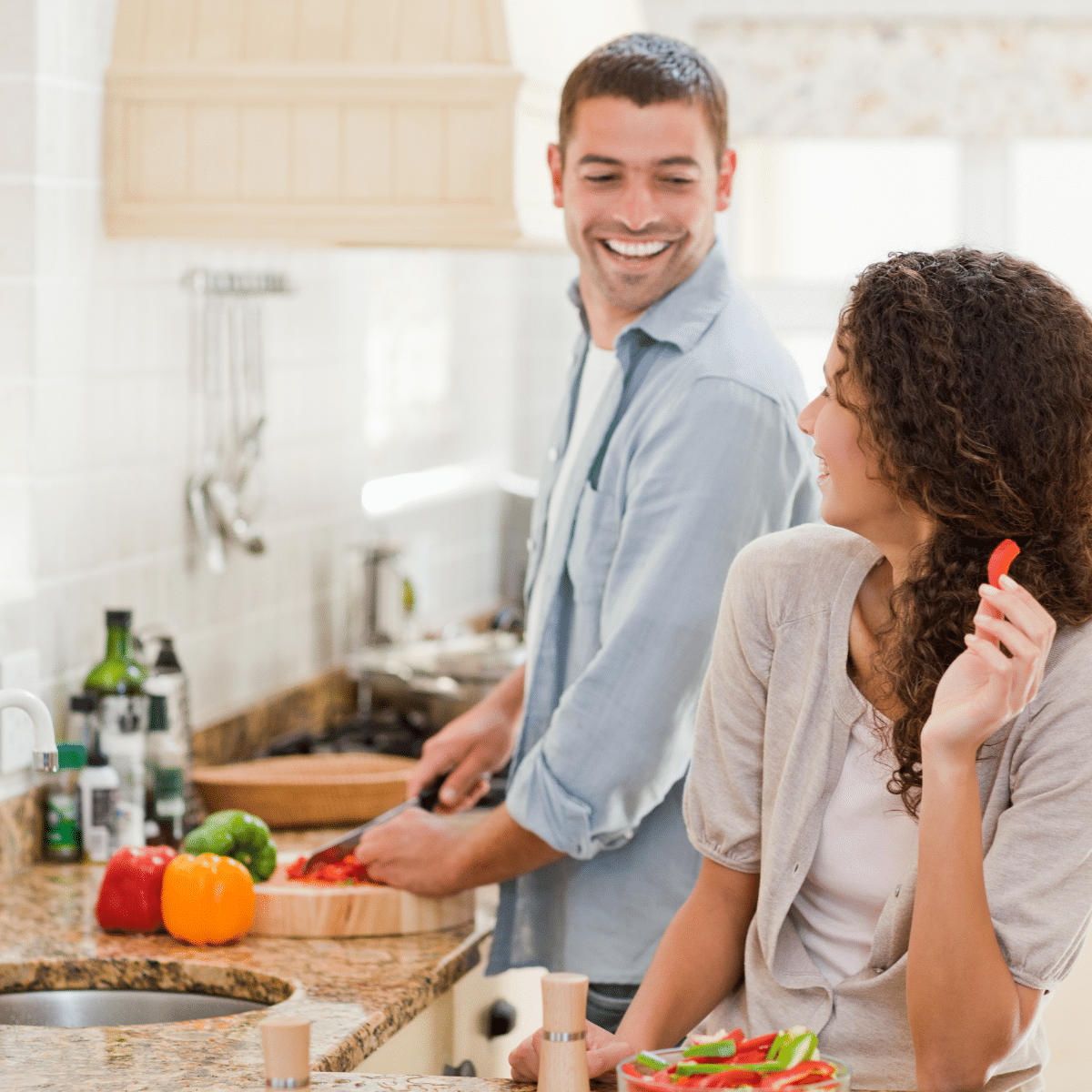 foodie gift ideas couple in kitchen