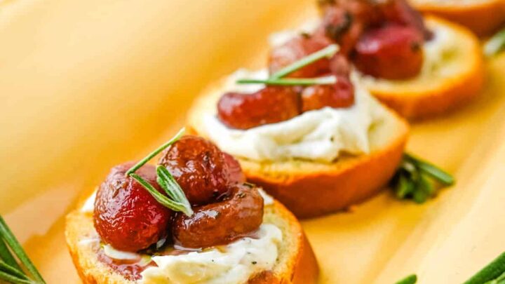 Image for Roasted Grape Goat Cheese Crostini