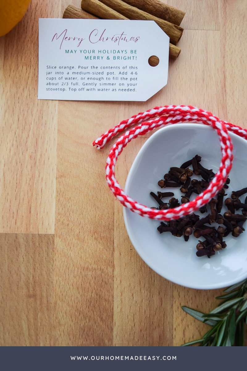 Christmas Simmer Pot Printable: DIY Gift Idea, Recipe