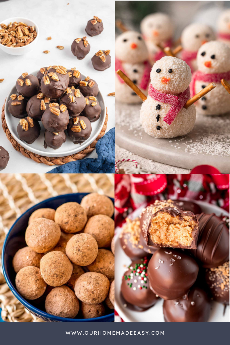 Christmas truffle recipe collage
