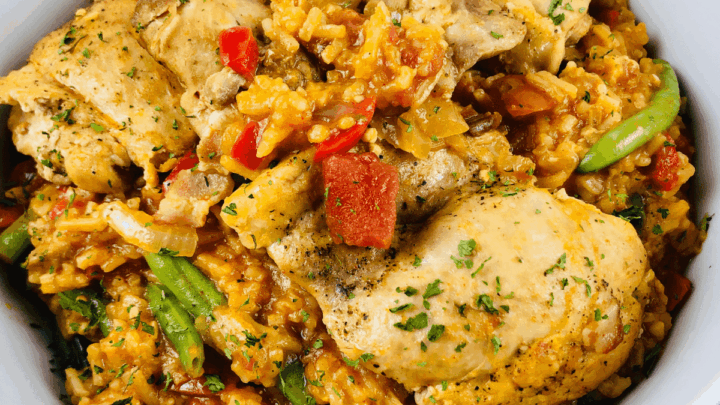 Image for Slow Cooker Paprika Chicken: One-Pot Meal with Rice and Green Beans