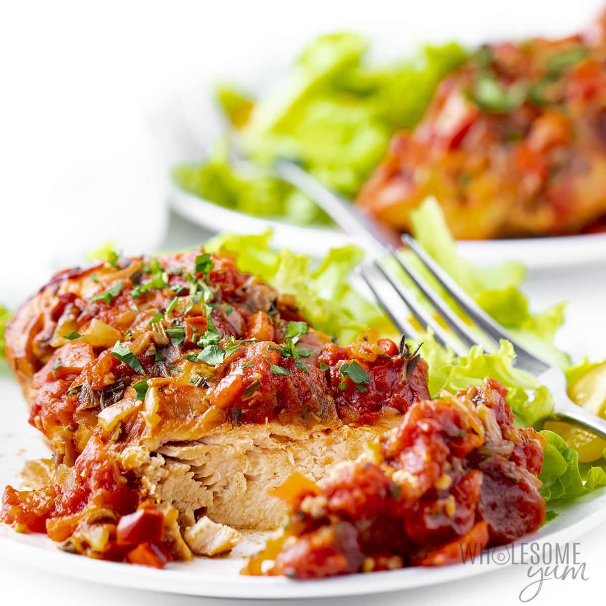 Image for Slow Cooker Chicken Cacciatore - Wholesome Yum - Easy healthy recipes. 10 ingredients or less.