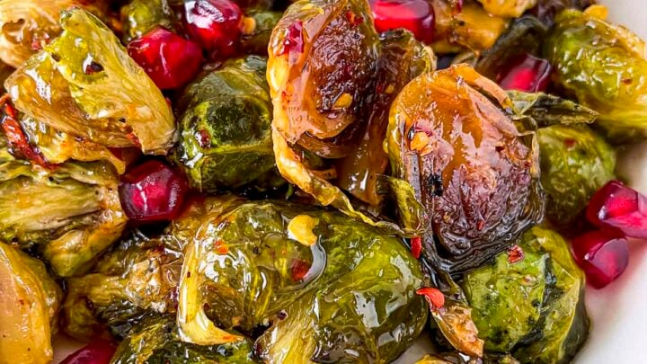 Image for Roasted Hot Honey Brussels Sprouts with Pomegranate