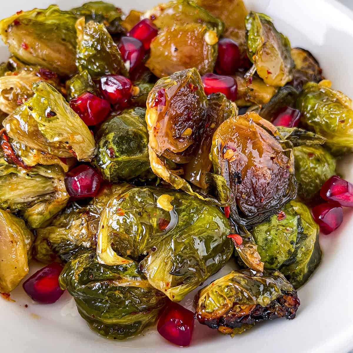 Image for Roasted Hot Honey Brussels Sprouts with Pomegranate