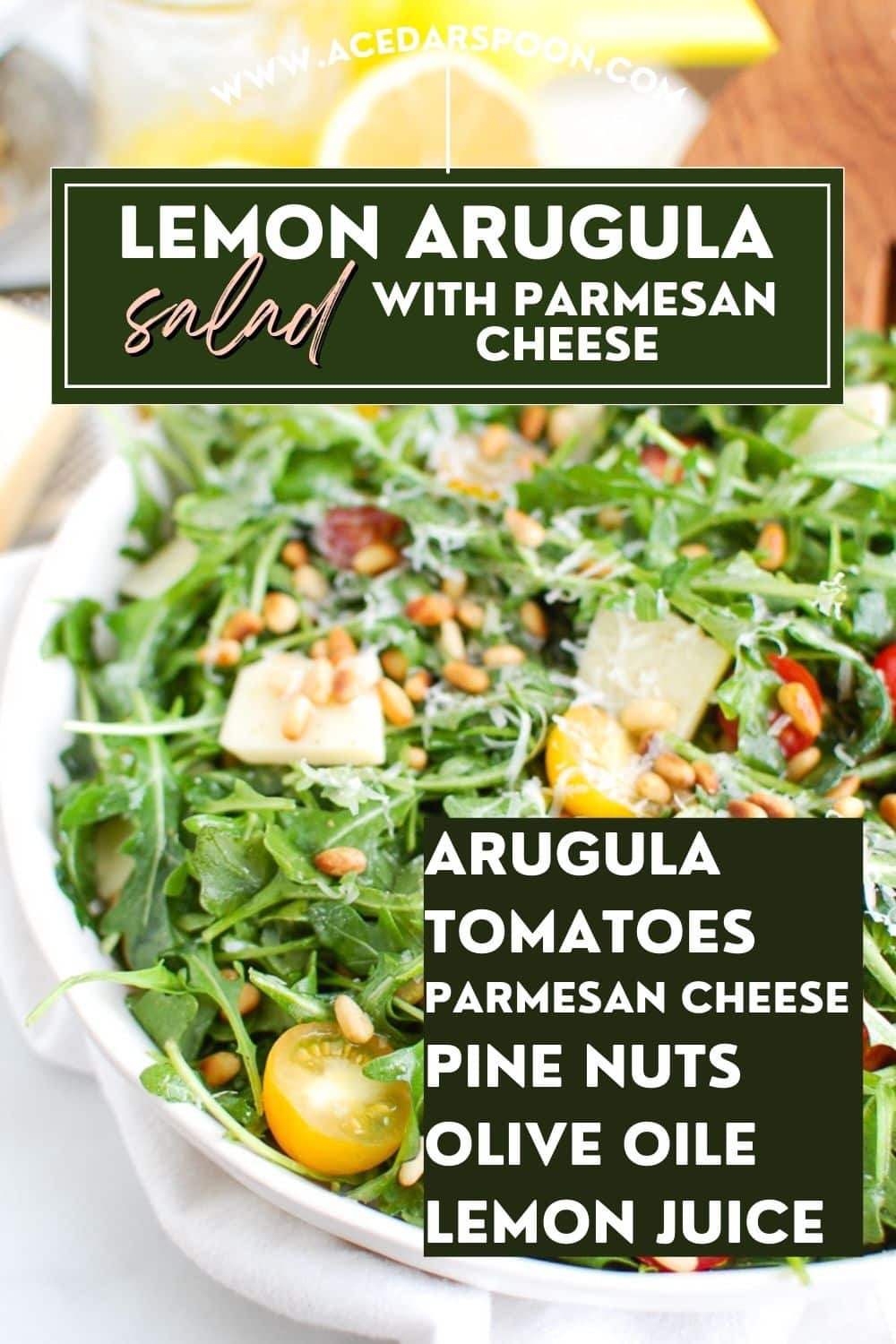 Image for Lemon Arugula Salad Recipe with Parmesan Cheese