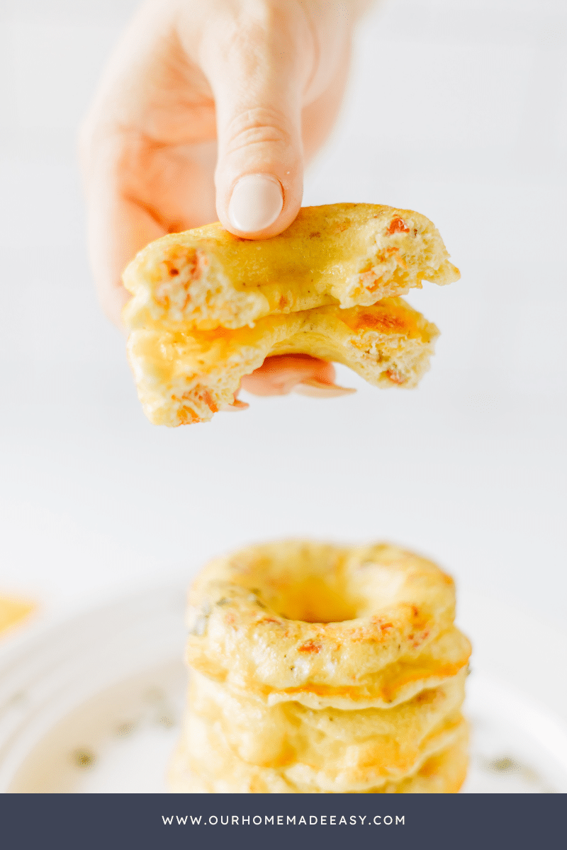 egg bites with bite taken out of them