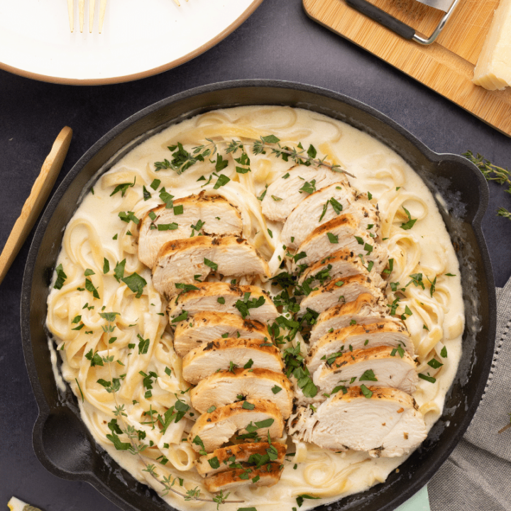 Grilled Chicken Alfredo finished
