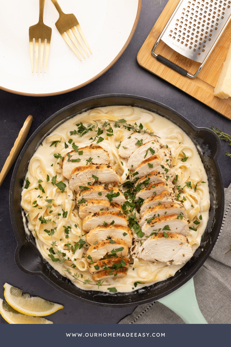Grilled Chicken Alfredo finished