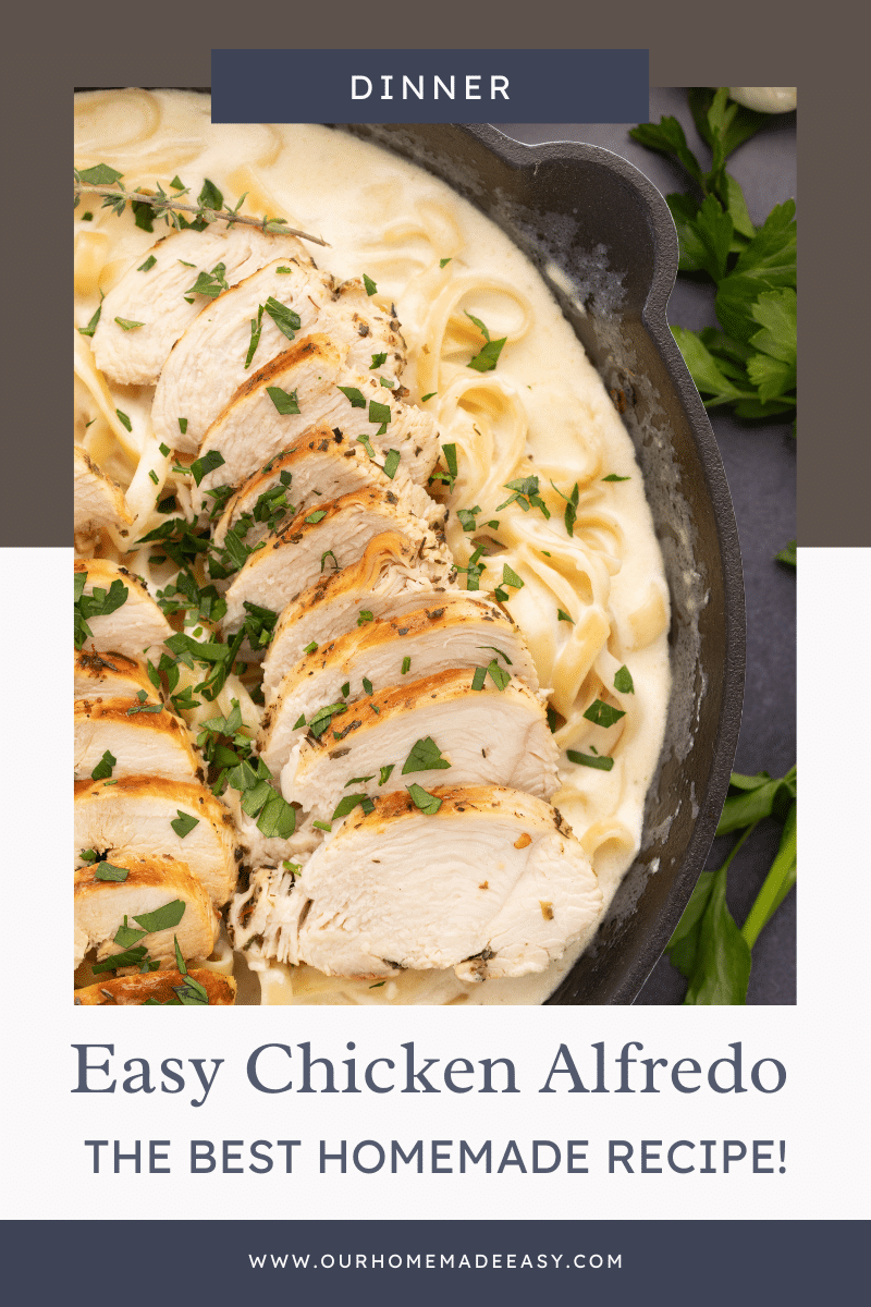 Grilled Chicken Alfredo with text