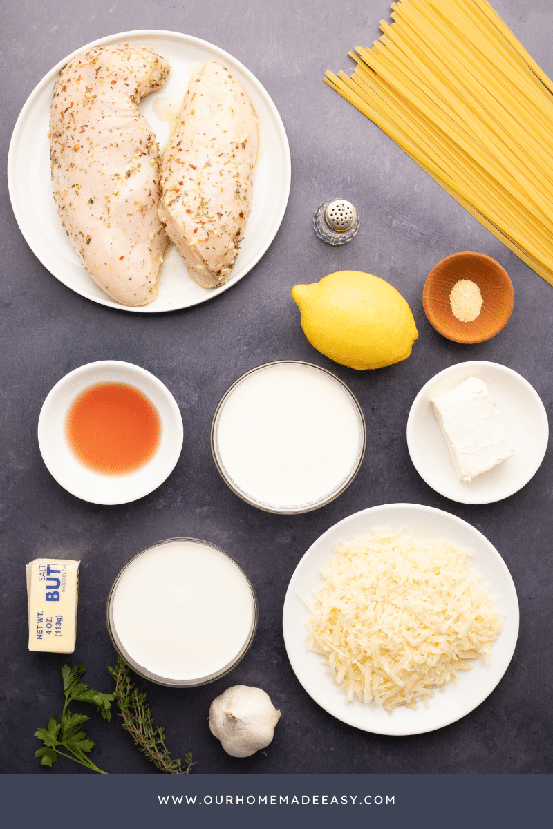 Grilled Chicken Alfredo ingredients