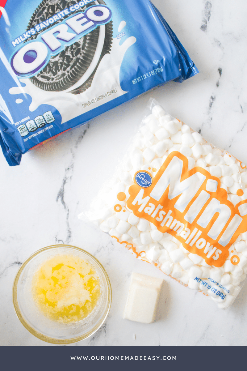 No Bake Oreo Bars Ingredients