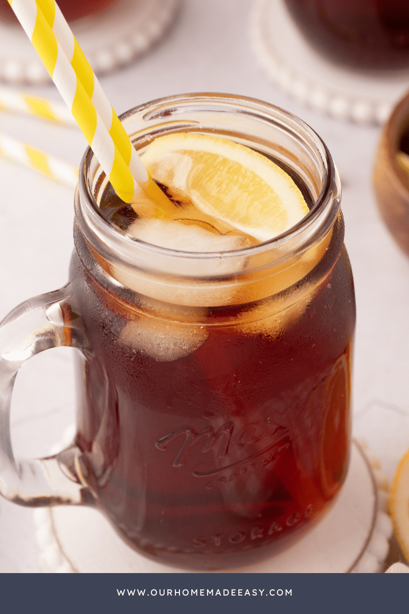 Sweet Tea Mason Jar on Countertop