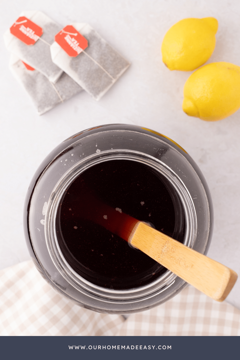 Luzianne tea bags steeping