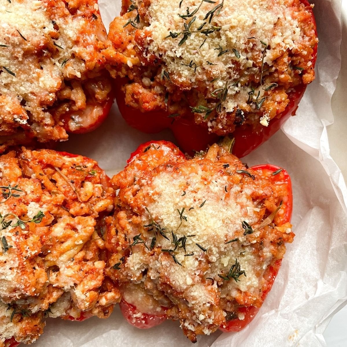 Image for No Rice Stuffed Peppers (with Ground Chicken)