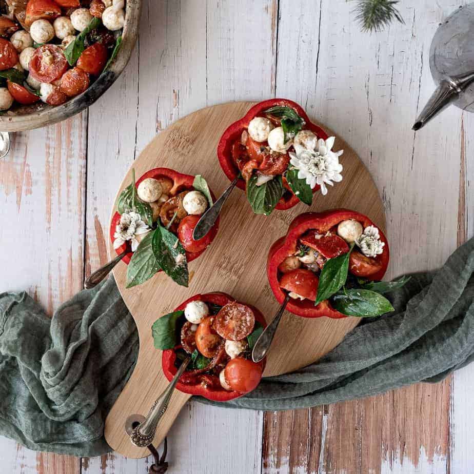 Image for Roasted Red Pepper Caprese Salad