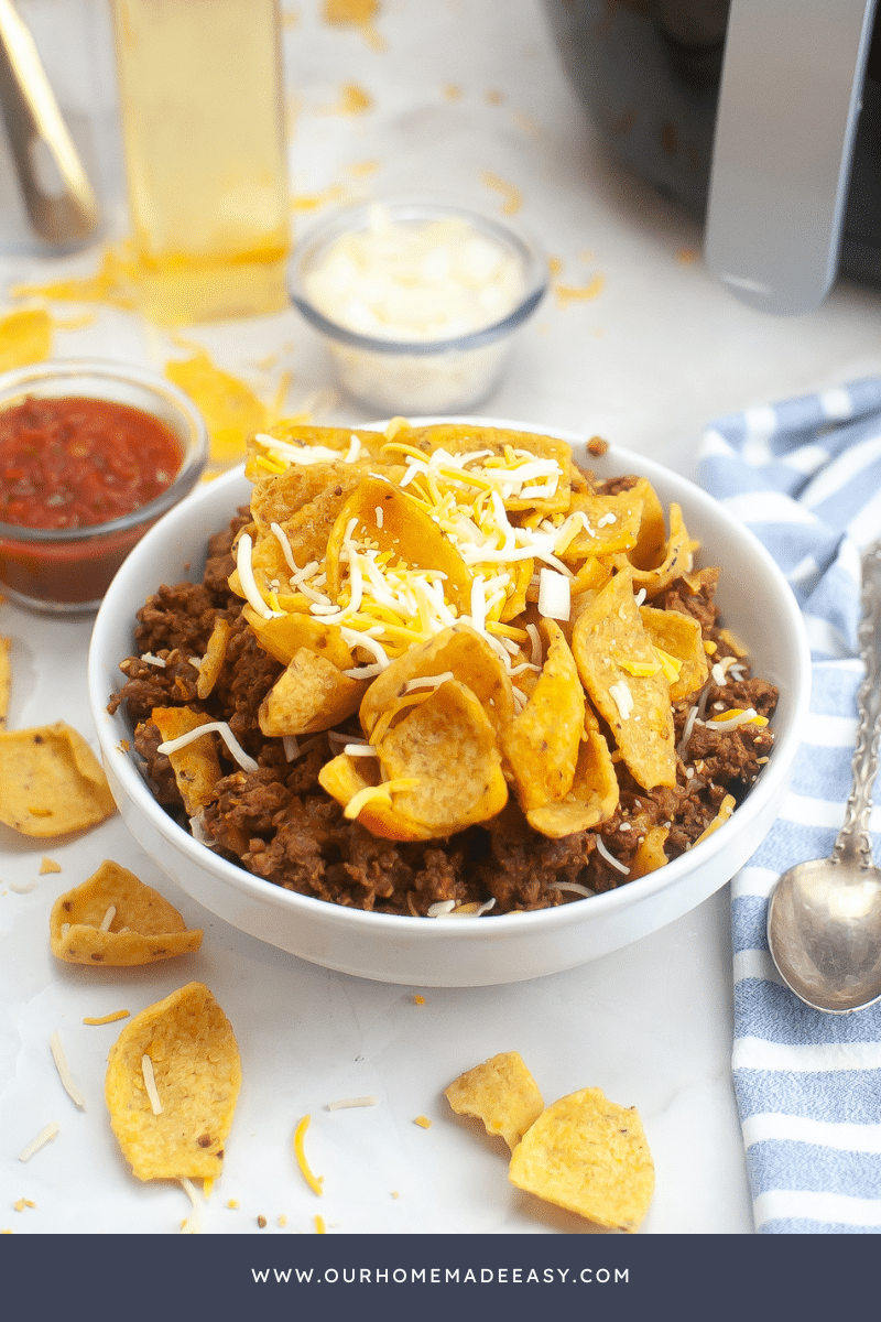 Air Fryer Frito Pie in Bowl