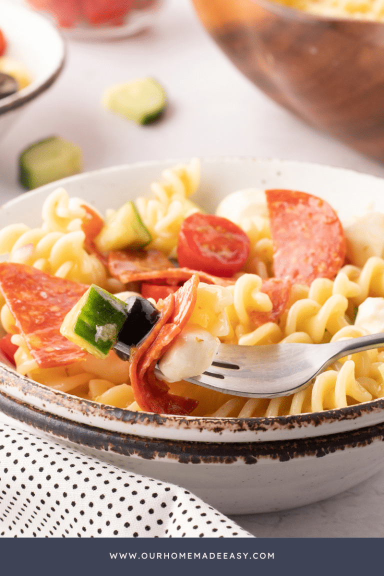 The Easiest Zesty Italian Pasta Salad (Meat and Cheese) – Our Home Made ...