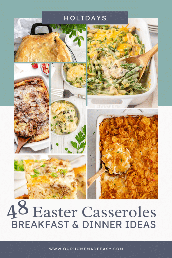 48 Easter Casserole recipes with collage and text
