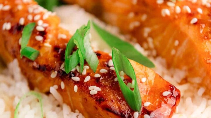Image for Air Fryer Teriyaki Salmon (20 Minute Dinner!)
