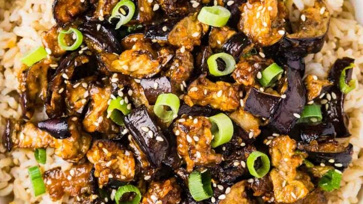 Image for 20-Minute Sticky Eggplant Teriyaki Rice Bowl