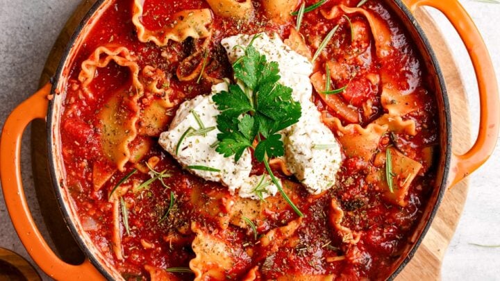 Image for Healthy One Pot Vegan Lasagna Soup