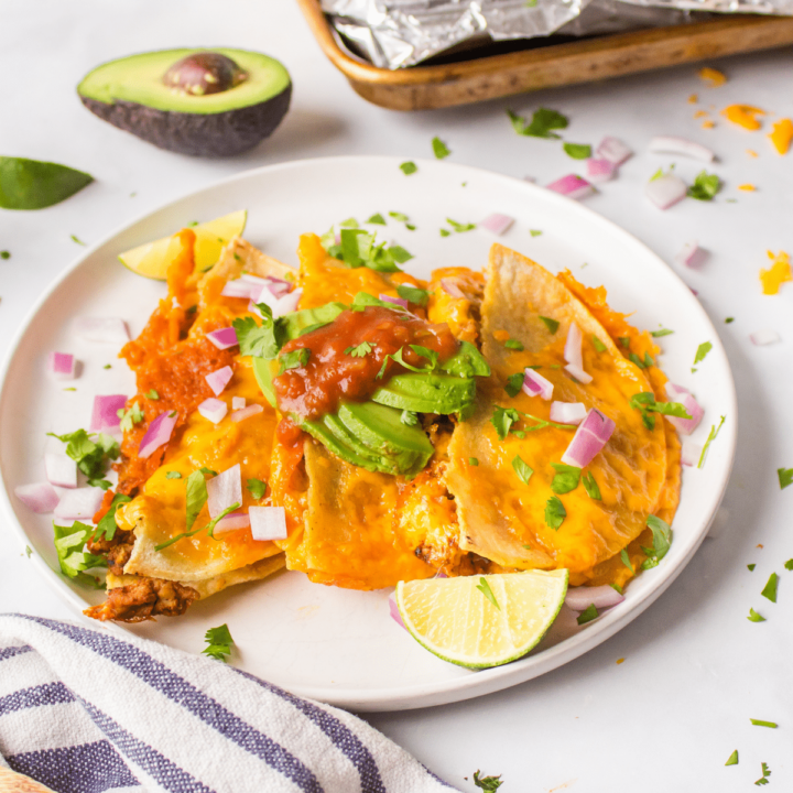 Image for Crispy Cheesy Chicken Sheet Pan Tacos (with Ground Beef Option)
