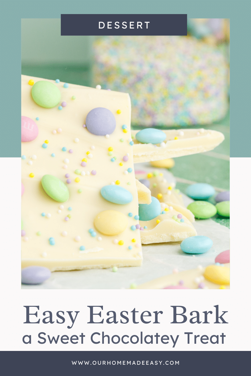 White Chocolate Easter Bark with text