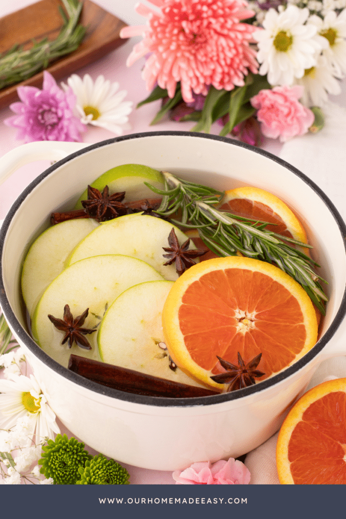 summer simmer pot with pink background