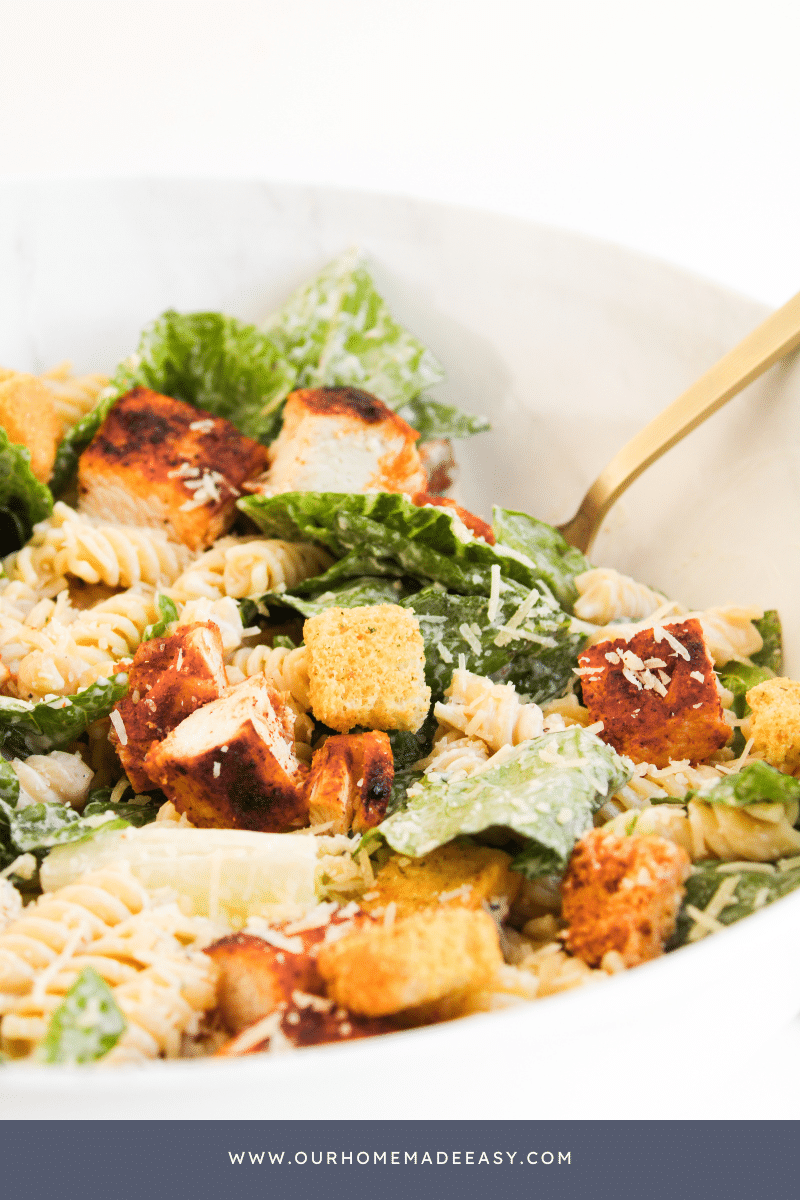 chicken Caesar pasta salad