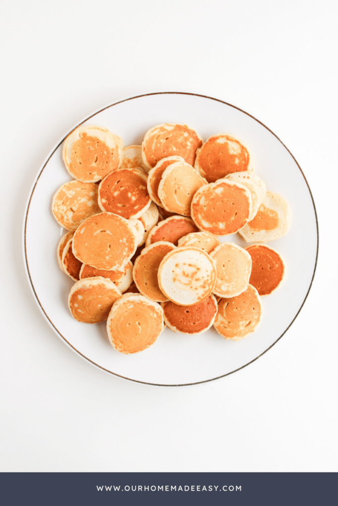 plate of finished mini pancakes