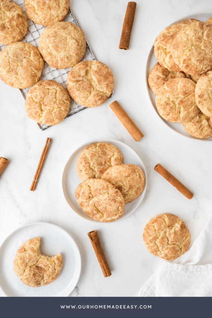 finished snickerdoodles on counter