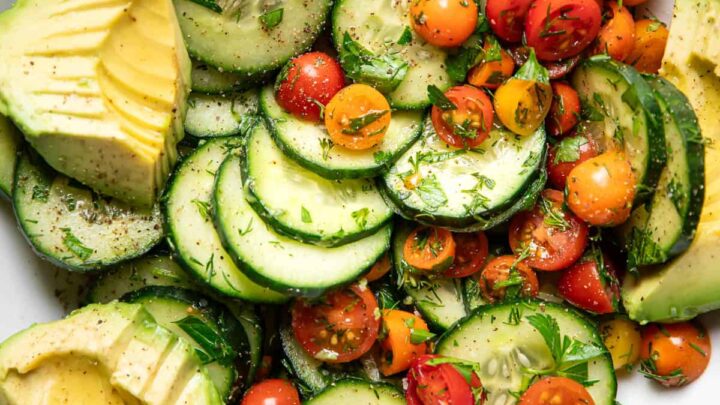 Image for 20 Minute Cucumber Avocado Salad With Fresh Herbs