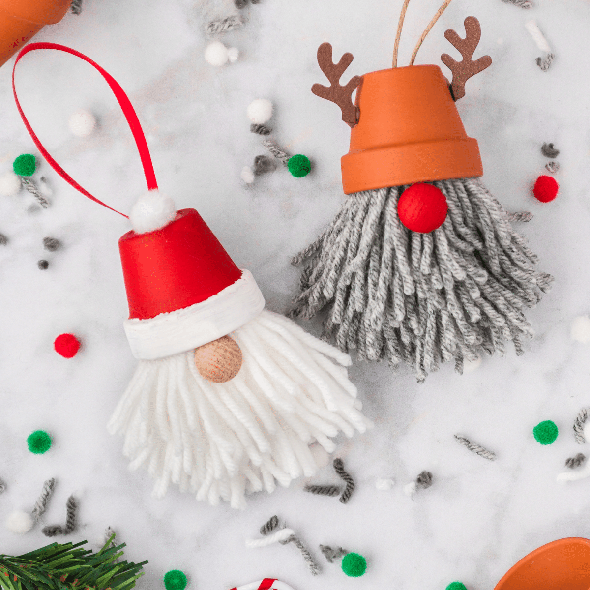 DIY Christmas Gnome Ornaments (No Sew, Craft Party Idea)