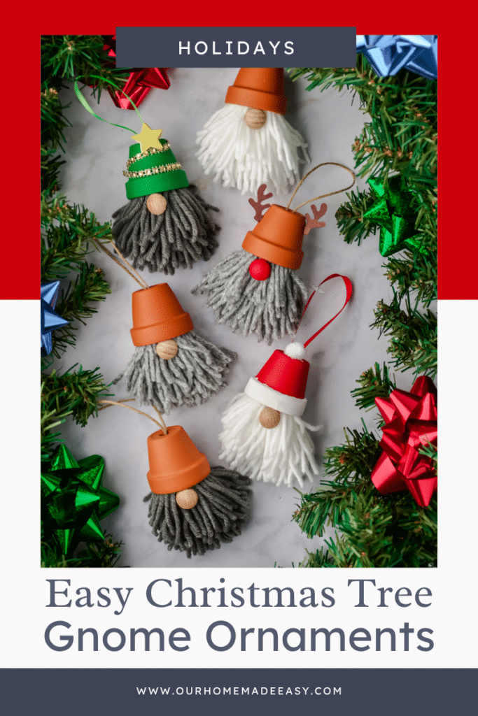 DIY Gnome Ornaments with text