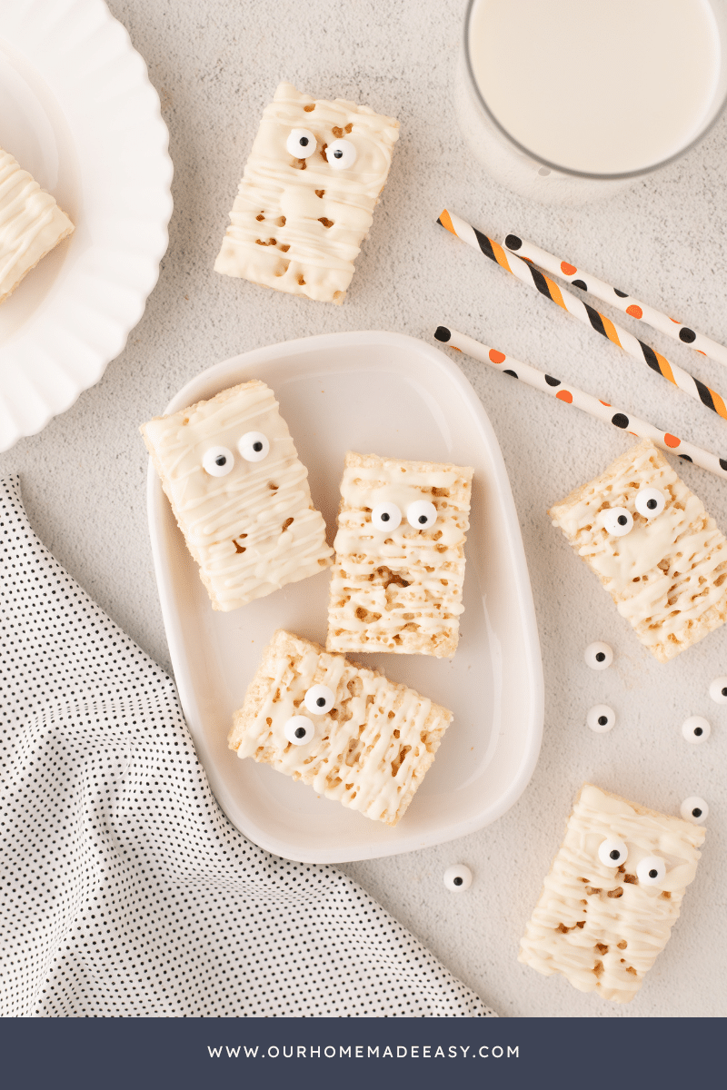 finished quick rice krispies dipped in white chocolate