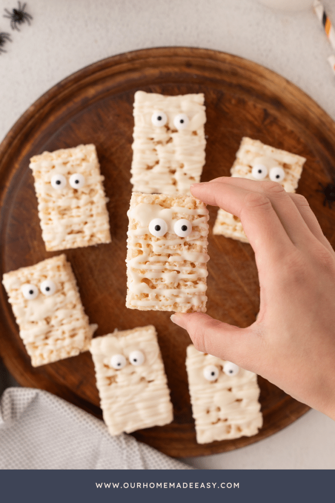 Holding the Halloween no bake treat