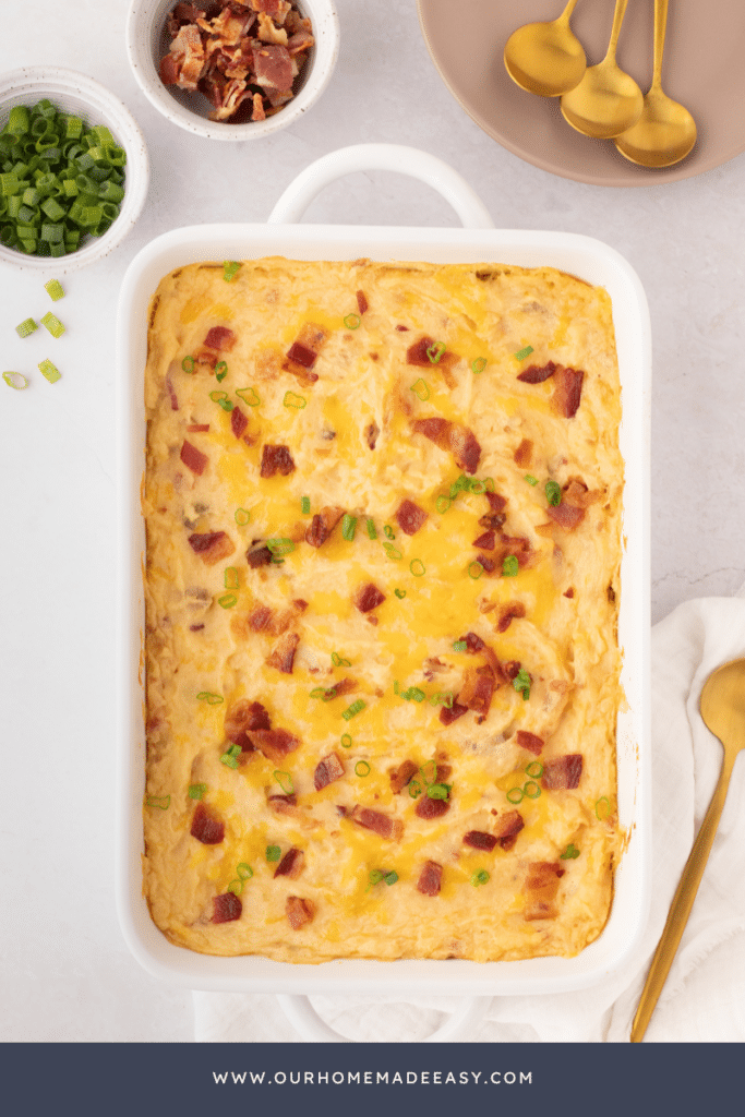 potato casserole just out of the oven