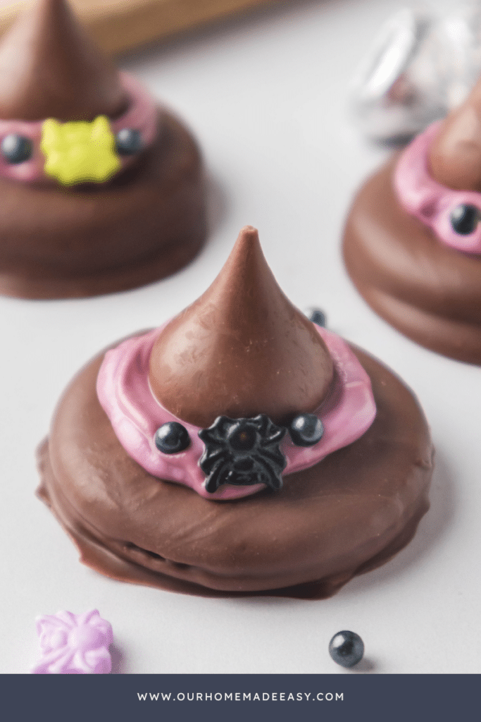 finished witch hat cookies