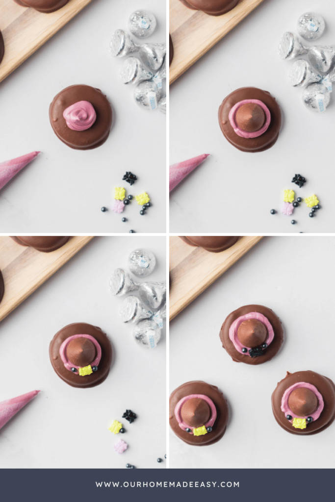 decorating witch hat cookies collage