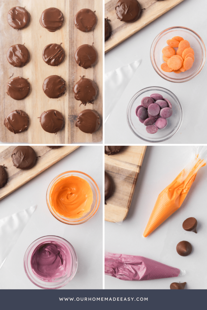 Prepping witches hat process collage