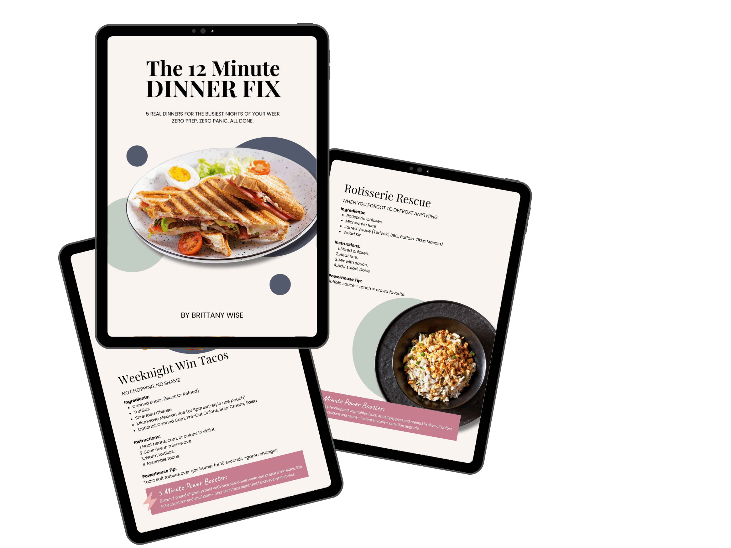 12 minute dinner fix digital mockup