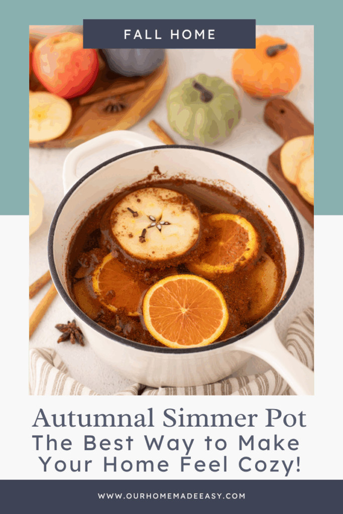 Fall simmer pot with text